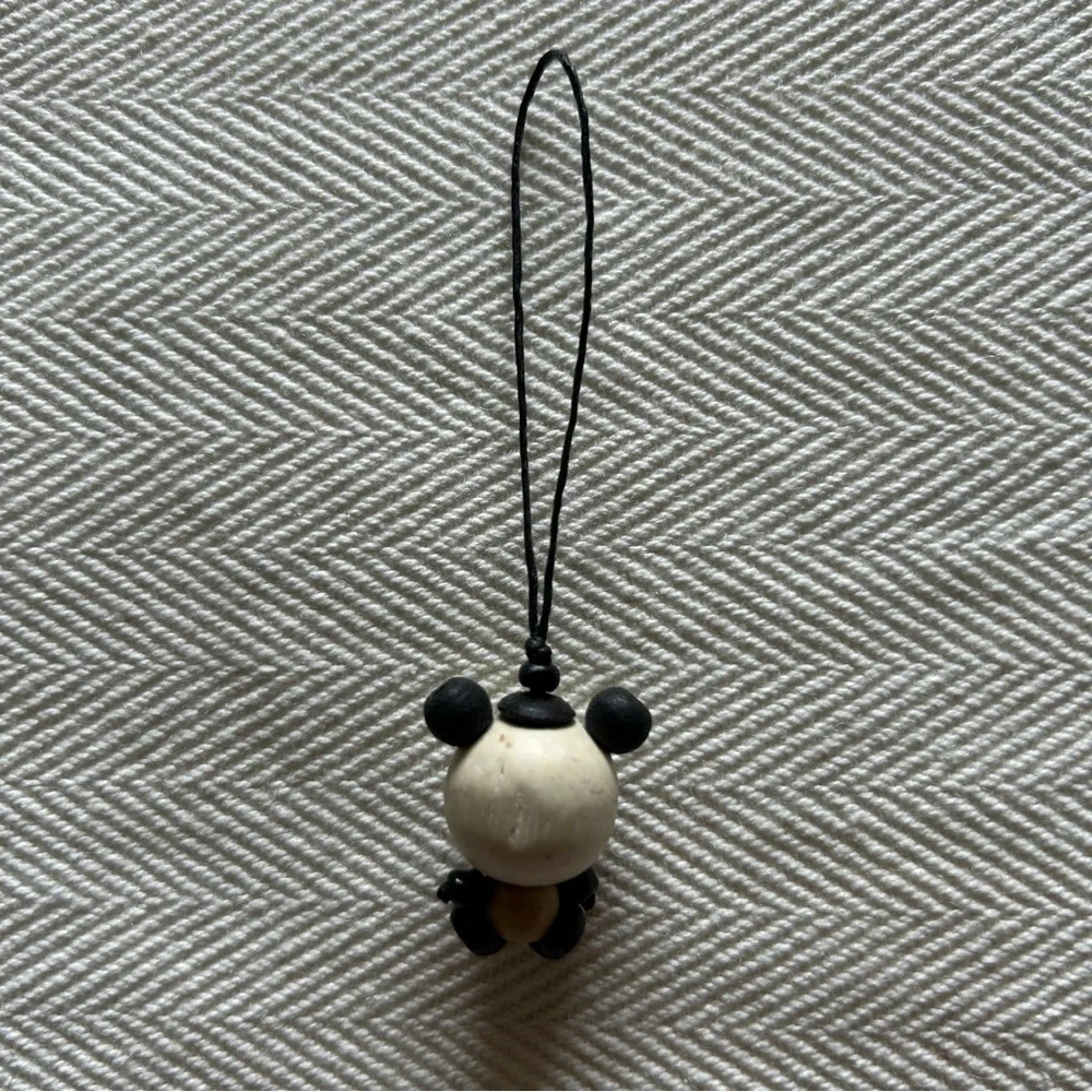 Vintage Japanese Panda Bear Bag or Phone Charm Key Chain Key Ring Backpack